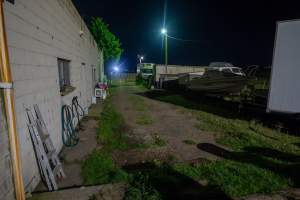 Side of rabbit/sheep slaughterhouse - Captured at Gippsland Meats, Bairnsdale VIC Australia.