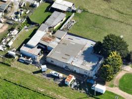 Drone flyover of rabbit/sheep slaughterhouse - Captured at Gippsland Meats, Bairnsdale VIC Australia.