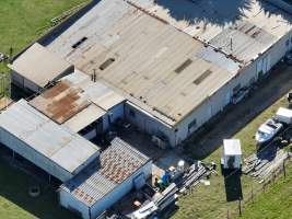 Drone flyover of rabbit/sheep slaughterhouse - Captured at Gippsland Meats, Bairnsdale VIC Australia.