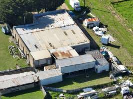 Drone flyover of rabbit/sheep slaughterhouse - Captured at Gippsland Meats, Bairnsdale VIC Australia.