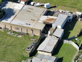 Drone flyover of rabbit/sheep slaughterhouse - Captured at Gippsland Meats, Bairnsdale VIC Australia.