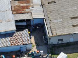 Drone flyover of rabbit/sheep slaughterhouse - Captured at Gippsland Meats, Bairnsdale VIC Australia.