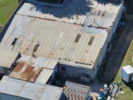 Drone flyover of rabbit/sheep slaughterhouse - Captured at Gippsland Meats, Bairnsdale VIC Australia.