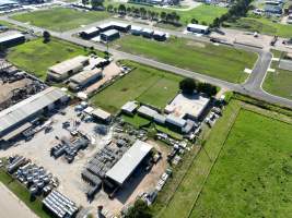 Drone flyover of rabbit/sheep slaughterhouse - Captured at Gippsland Meats, Bairnsdale VIC Australia.