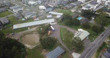 Drone flyover of rabbit/poultry slaughterhouse - Captured at Summerland Poultry, North Kellyville NSW Australia.