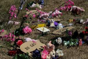 Memorial outside of Midland Bacon - Photos taken outside Midland Bacon, where activists were asking for the release of Olivia, a mother sow who was sexually assaulted while confined in a farrowing crate. - Captured at Midland Bacon, Carag Carag VIC Australia.