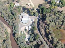 Drone flyover of slaughterhouse - Captured at Game Meats Company Slaughterhouse, Eurobin VIC Australia.