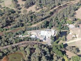 Drone flyover of slaughterhouse - Captured at Game Meats Company Slaughterhouse, Eurobin VIC Australia.
