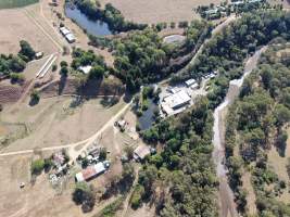 Drone flyover of slaughterhouse - Captured at Game Meats Company Slaughterhouse, Eurobin VIC Australia.