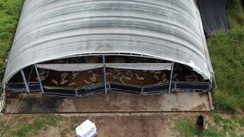 Langford's Piggery - Aerial view of Langford's Piggery. - Captured at Langford's Piggery, Brooklands QLD Australia.