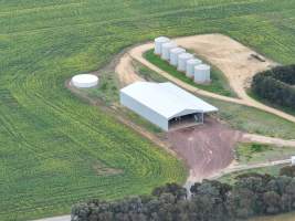 Drone flyover of piggery - Captured at Lansdowne Piggery, Kikiamah NSW Australia.
