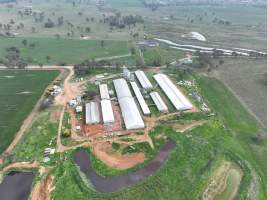 Drone flyover of piggery - Captured at Golden Grove Piggery, Young NSW Australia.