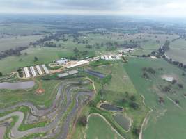 Drone flyover of piggery - Captured at Wonga Piggery, Barwang NSW Australia.