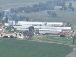 Drone flyover of piggery - Captured at Golden Grove Piggery, Young NSW Australia.