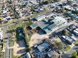 Drone flyover of slaughterhouse - Captured at Gathercole's Wangaratta Abattoir, Wangaratta VIC Australia.
