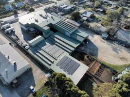 Drone flyover of slaughterhouse - Captured at Gathercole's Wangaratta Abattoir, Wangaratta VIC Australia.