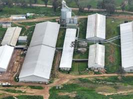 Drone flyover of piggery - Captured at Golden Grove Piggery, Young NSW Australia.