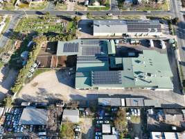 Drone flyover of slaughterhouse - Captured at Gathercole's Wangaratta Abattoir, Wangaratta VIC Australia.
