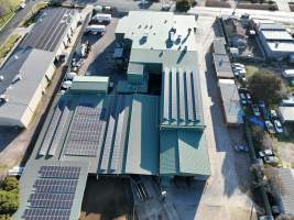 Drone flyover of slaughterhouse - Captured at Gathercole's Wangaratta Abattoir, Wangaratta VIC Australia.