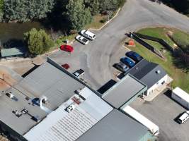 Drone flyover of slaughterhouse - Captured at Game Meats Company Slaughterhouse, Eurobin VIC Australia.
