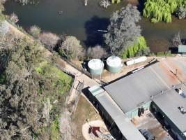 Drone flyover of slaughterhouse - Captured at Game Meats Company Slaughterhouse, Eurobin VIC Australia.