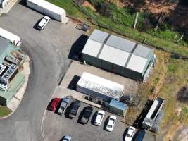 Drone flyover of slaughterhouse - Captured at Game Meats Company Slaughterhouse, Eurobin VIC Australia.