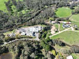 Drone flyover of slaughterhouse - Captured at Game Meats Company Slaughterhouse, Eurobin VIC Australia.