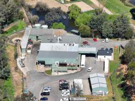 Drone flyover of slaughterhouse - Captured at Game Meats Company Slaughterhouse, Eurobin VIC Australia.