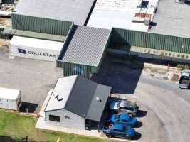 Drone flyover of slaughterhouse - Captured at Game Meats Company Slaughterhouse, Eurobin VIC Australia.