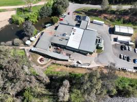 Drone flyover of slaughterhouse - Captured at Game Meats Company Slaughterhouse, Eurobin VIC Australia.