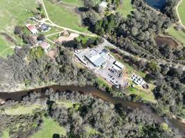 Drone flyover of slaughterhouse - Captured at Game Meats Company Slaughterhouse, Eurobin VIC Australia.