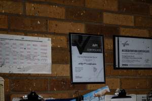 APIQ certification certificate - Facility identified as Van Der Drift & Sons Pty Ltd - Captured at Van der Drift & Sons Piggery, Macorna VIC Australia.