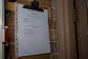 Emergency contact list - Facility identified as Van Der Drift & Sons Pty Ltd - Captured at Van der Drift & Sons Piggery, Macorna VIC Australia.