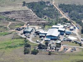 Drone flyover of slaughterhouse - Captured at Greenmountain Food Processing, Coominya QLD Australia.
