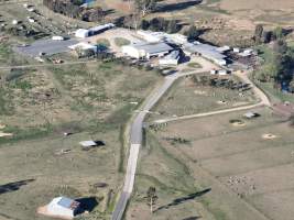 Drone flyover of slaughterhouse - Captured at Carey Bros Abattoir, Yangan QLD Australia.