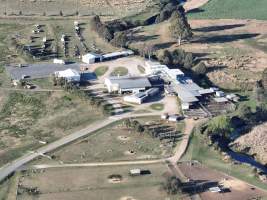 Drone flyover of slaughterhouse - Captured at Carey Bros Abattoir, Yangan QLD Australia.