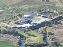 Drone flyover of slaughterhouse - Captured at Carey Bros Abattoir, Yangan QLD Australia.