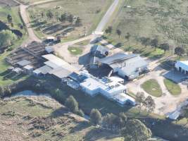 Drone flyover of slaughterhouse - Captured at Carey Bros Abattoir, Yangan QLD Australia.