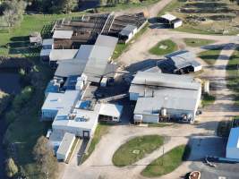 Drone flyover of slaughterhouse - Captured at Carey Bros Abattoir, Yangan QLD Australia.