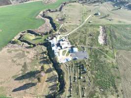 Drone flyover of slaughterhouse - Captured at Carey Bros Abattoir, Yangan QLD Australia.