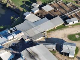 Drone flyover of slaughterhouse - Captured at Carey Bros Abattoir, Yangan QLD Australia.
