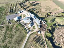 Drone flyover of slaughterhouse - Captured at Carey Bros Abattoir, Yangan QLD Australia.