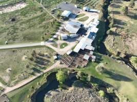 Drone flyover of slaughterhouse - Captured at Carey Bros Abattoir, Yangan QLD Australia.