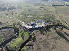 Drone flyover of slaughterhouse - Captured at Carey Bros Abattoir, Yangan QLD Australia.