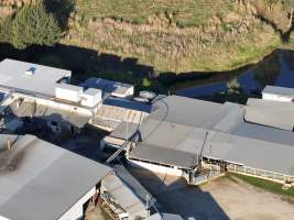 Drone flyover of slaughterhouse - Captured at Carey Bros Abattoir, Yangan QLD Australia.