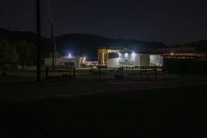 Outside slaughterhouse at night - Captured at Carey Bros Abattoir, Yangan QLD Australia.
