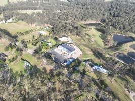 Drone shot of slaughterhouse - Captured at Tinder Creek Duck Abattoir, Tennyson NSW Australia.