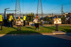 Melbourne Chicken Save Vigil - April 2025 - Memorial vigil in loving memory of Liz Dealey founder of Melbourne Chicken Save and Melbourne Chicken Rescue. - Captured at La Ionica Poultry, Thomastown VIC Australia.