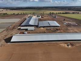 Drone flyover - AFMH Coomboona (breeding) - Located 30km northwest of Shepparton, Coomboona Farms is AFMH’s first Victorian dairy property. Coomboona was formerly owned by billionaire Gerry Harvey, before being bought by AFMH, which is a partnership between the Moxey and Perick families.
The property has the capacity to milk over 2500 cows, and produce 30 million litres of milk annually. Cows are housed in freestall barns and milked in a commercial rotary dairy. The dairy is split between two locations, with one acting as a breeding, maternity and nursing facility and the other housing milking cows. - Captured at AFMH Coomboona Farms Module 2 (Breeding), Coomboona VIC Australia.