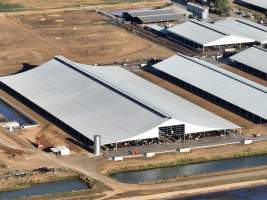 Drone Flyover - AFMH Coomboona (milking) - Located 30km northwest of Shepparton, Coomboona Farms is AFMH’s first Victorian dairy property. Coomboona was formerly owned by billionaire Gerry Harvey, before being bought by AFMH, which is a partnership between the Moxey and Perick families.
The property has the capacity to milk over 2500 cows, and produce 30 million litres of milk annually. Cows are housed in freestall barns and milked in a commercial rotary dairy. The dairy is split between two locations, with one acting as a breeding, maternity and nursing facility and the other housing milking cows. - Captured at AFMH Coomboona Farms - Module 1 (milking), Coomboona VIC Australia.